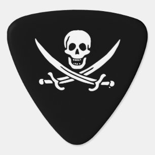 Jolly roger pirate flag guitar pick