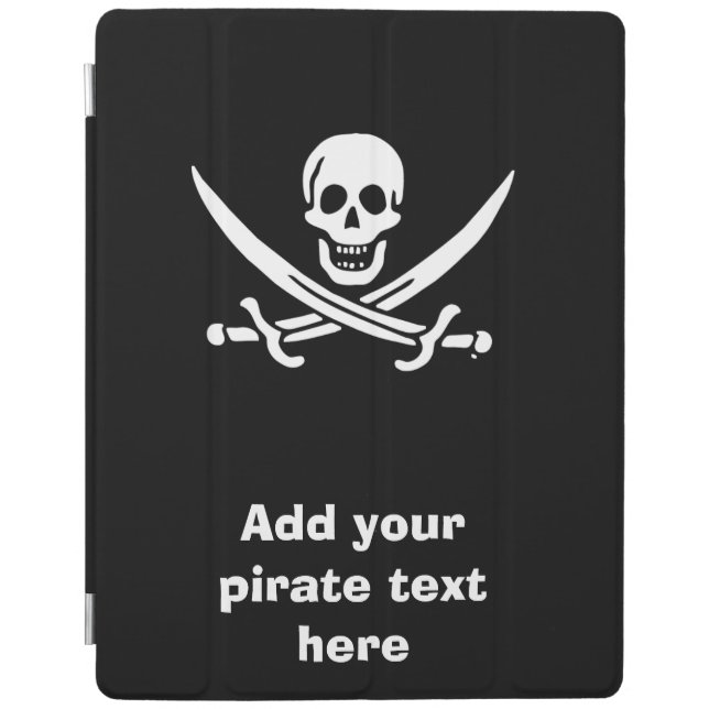 Jolly roger pirate flag iPad smart cover (Front)