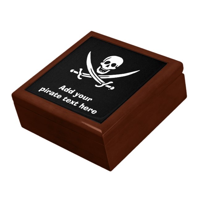 Jolly roger pirate flag jewelry box (Side)