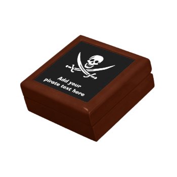 Jolly Roger Pirate Flag Keepsake Box by customizedgifts at Zazzle