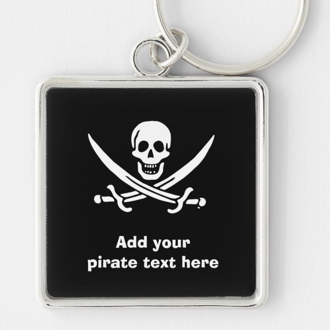 Jolly roger pirate flag keychain (Front)
