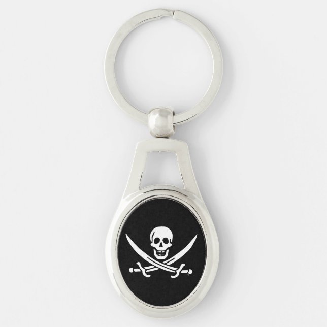Jolly roger pirate flag keychain (Front)