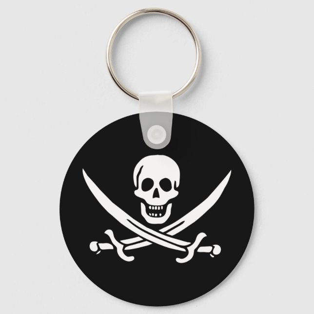 Jolly Roger Pirate Flag Keychain (Front)