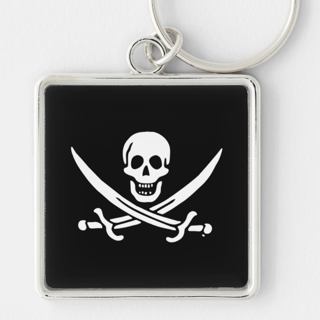 Jolly roger pirate flag keychain (Front)