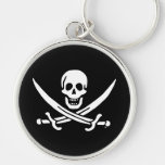 Jolly Roger Pirate Flag Keychain at Zazzle