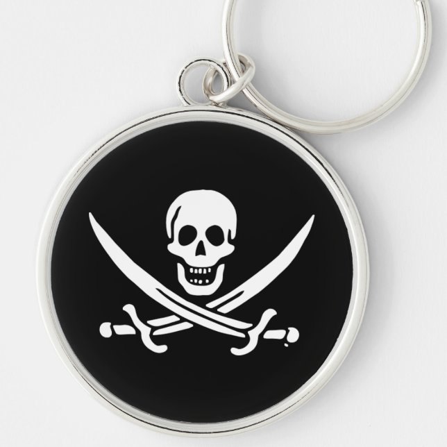 Jolly roger pirate flag keychain (Front)