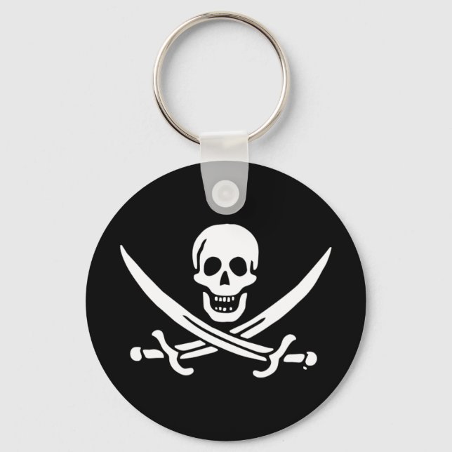 Jolly roger pirate flag keychain (Front)