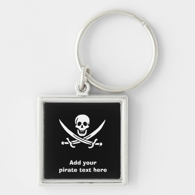 Jolly roger pirate flag keychain (Front)
