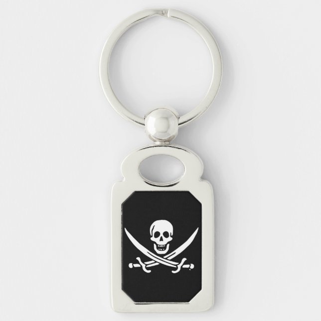 Jolly roger pirate flag keychain (Front)