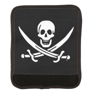 Jolly roger pirate flag luggage handle wrap