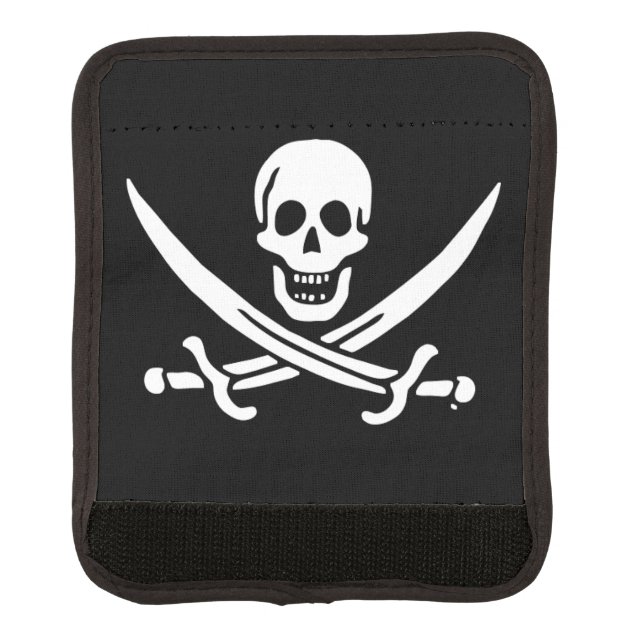 Jolly roger pirate flag luggage handle wrap (Front)