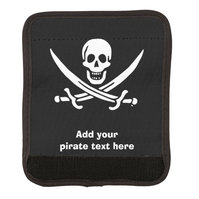 Jolly roger pirate flag luggage handle wrap (Front)