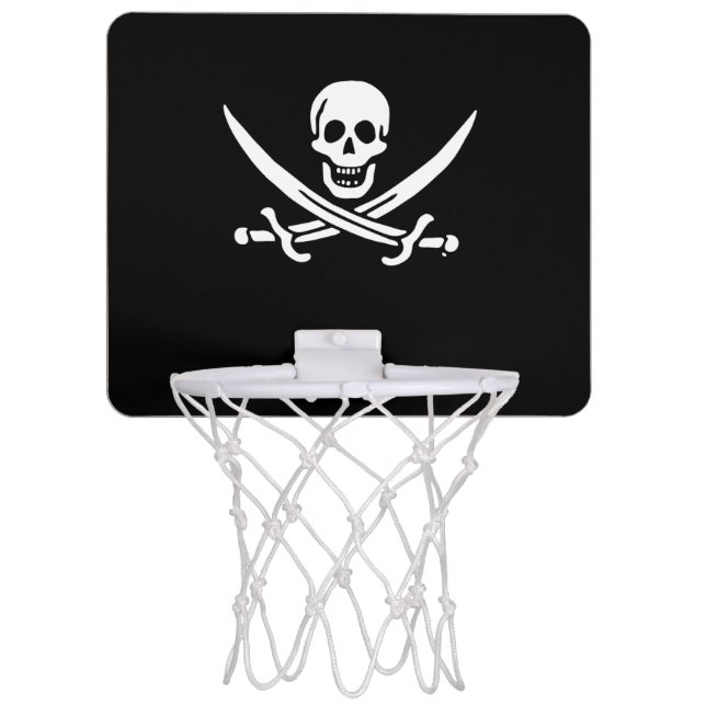 Jolly roger pirate flag mini basketball hoop (Front)