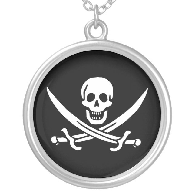 Jolly Roger Pirate Flag Necklace (Front)