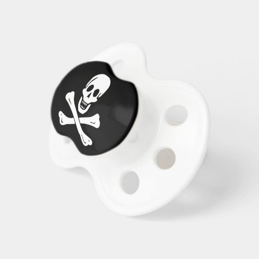 Jolly Roger Pirate Flag Pacifiers (Front Right)