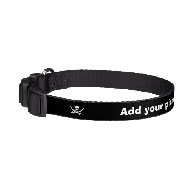 Jolly roger pirate flag pet collar (Left)