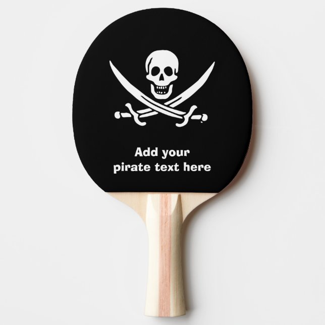 Jolly roger pirate flag Ping-Pong paddle (Front)