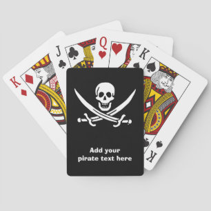 Jolly roger pirate flag poker cards