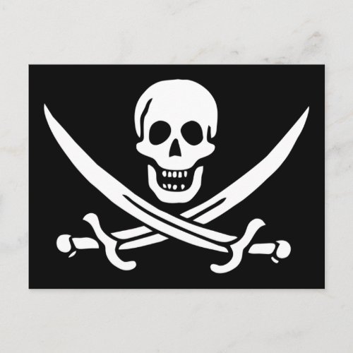 Jolly Roger Pirate Flag Postcard