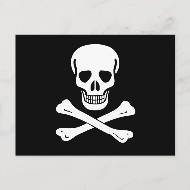 Jolly Roger Pirate Flag Postcard (Front)