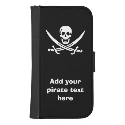 Jolly roger pirate flag samsung s4 wallet case