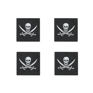 Jolly roger pirate flag stone magnet