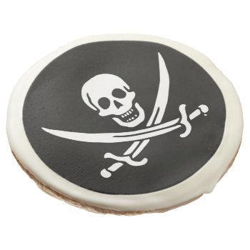 Jolly Roger Pirate Flag Sugar Cookie by customizedgifts at Zazzle