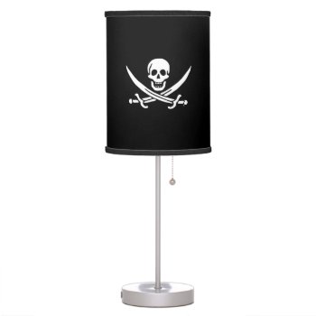 Jolly Roger Pirate Flag Table Lamp by customizedgifts at Zazzle