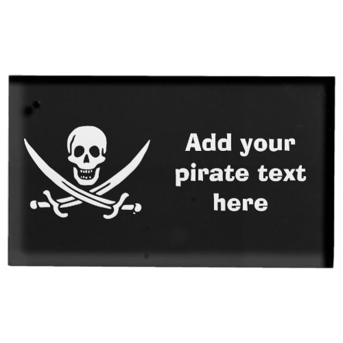 Jolly roger pirate flag table number holder