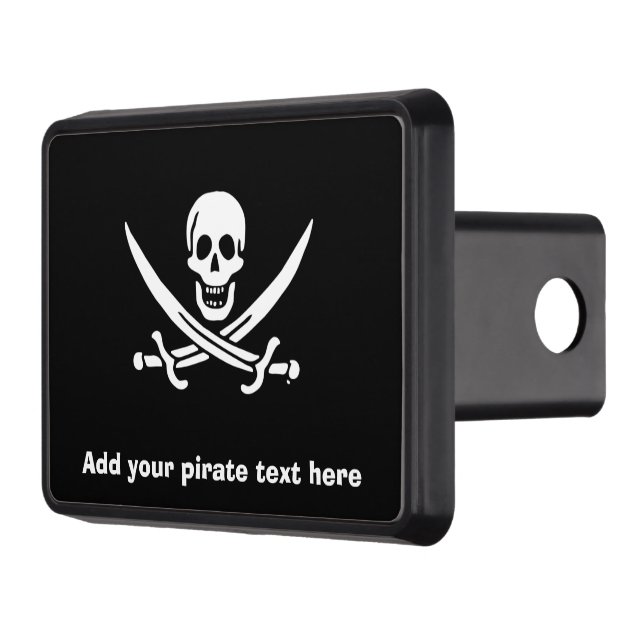 Jolly roger pirate flag tow hitch cover (Left)