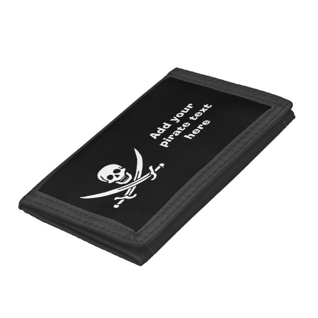 Jolly roger pirate flag tri-fold wallet (Bottom)