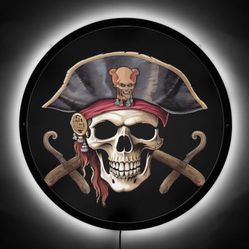Jolly Roger Pirate  LED Sign