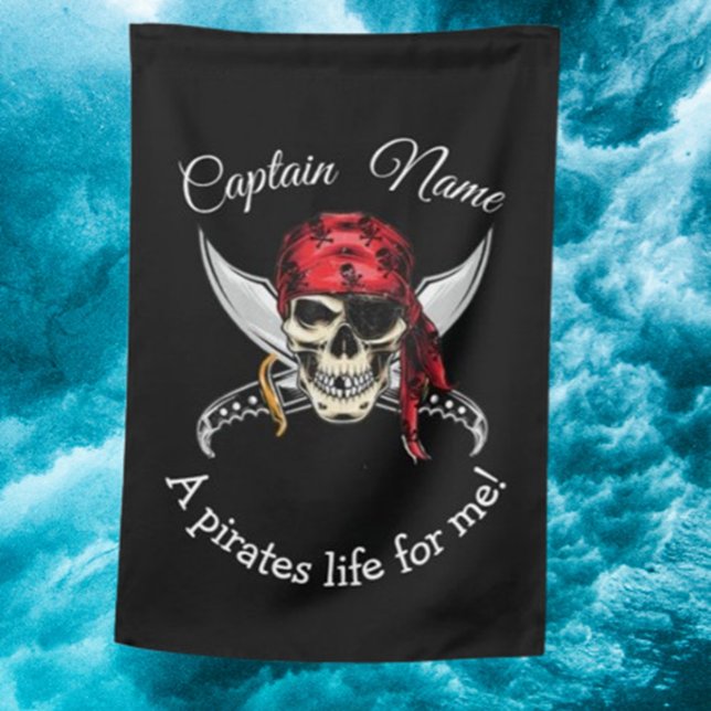  JOLLY ROGER Pirate Legend House Flag (Show your adventurous spirit with the JOLLY ROGER Pirate Legend House Flag.)