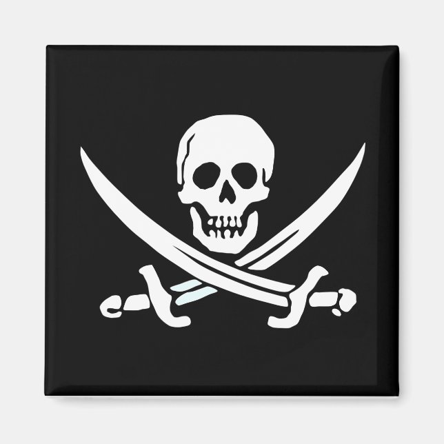 Jolly Roger Pirate Magnet (Front)