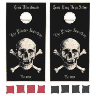 Jolly Roger Pirate Party Cornhole Set