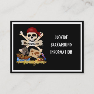 Jolly Roger, Pirate Ship & Pirate's Chest Business Card