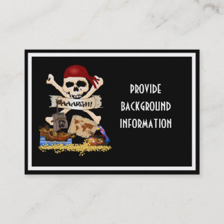 Jolly Roger, Pirate Ship & Pirate's Chest Business Card