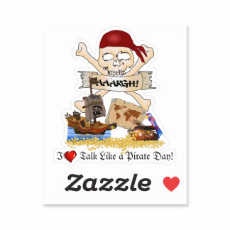 Jolly Roger, Pirate Ship & Pirate's Chest Sticker