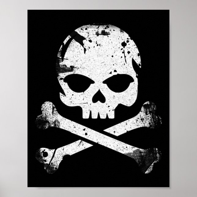 Jolly Roger Pirate Skull And Crossbones Flag Hallo Poster (Front)