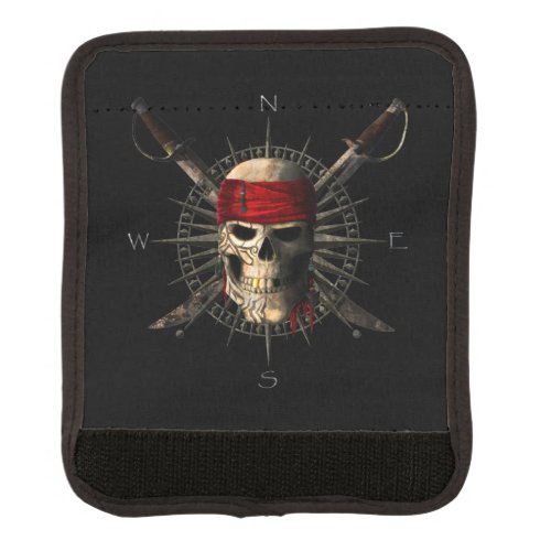 Jolly Roger Pirate Skull and Swords Pirate Compass Luggage Handle Wrap