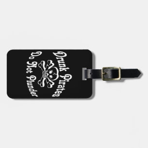 Jolly Roger Pirate Skull Bone Luggage Tag