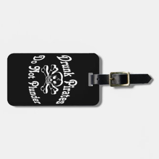 Jolly Roger Pirate Skull Bone Luggage Tag