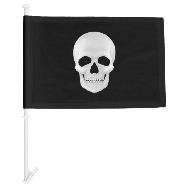 Jolly Roger Pirate Skull Car Flag (Front)