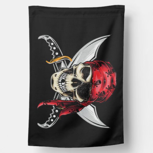 JOLLY ROGER pirate skull crossbones skeleton House Flag