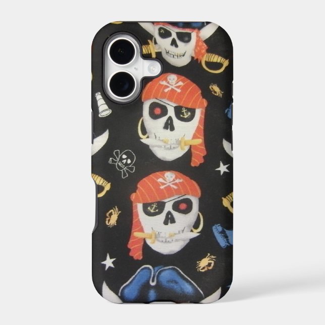 Jolly Roger Pirate Skulls Iphone Case (Back)