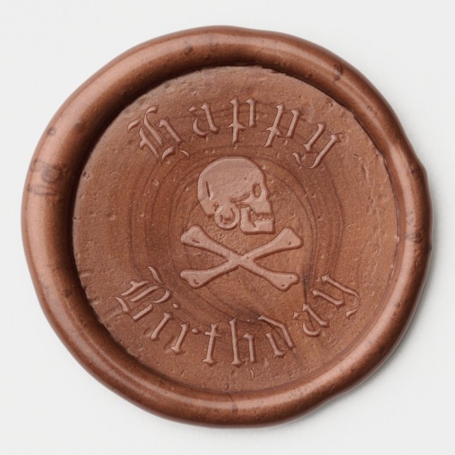 Jolly Roger Pirate Wax Seal Sticker (Front)