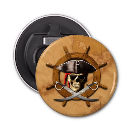 Jolly Roger Pirate Wheel Bottle Opener