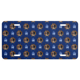 Jolly Roger Pirate Wheel License Plate