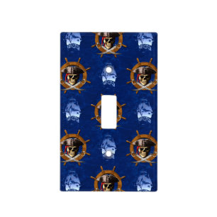 Jolly Roger Pirate Wheel Light Switch Cover