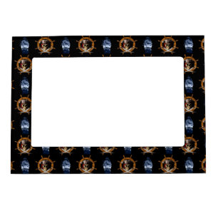 Jolly Roger Pirate Wheel Magnetic Frame